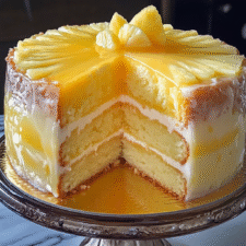 Pineapple Juice Cake – Moist, Sweet, and Bursting with Tropical Flavor