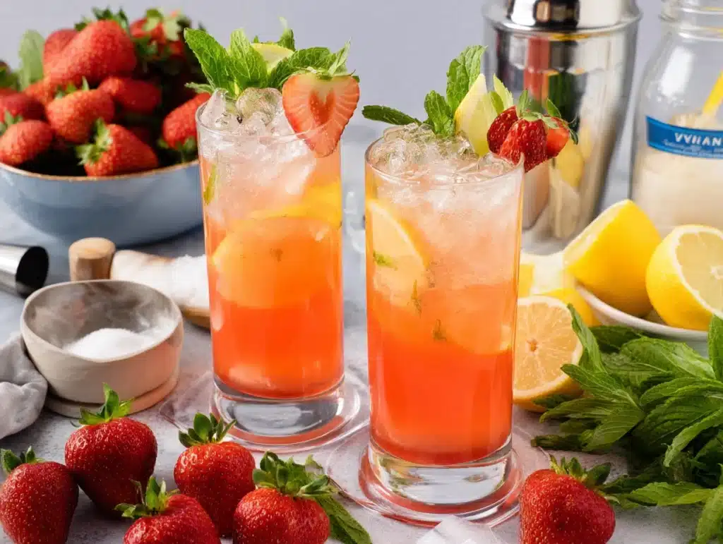 Strawberry Basil Sparkling Water Recipe