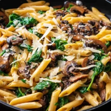 Creamy Spinach Mushroom Pasta: A Cozy Italian-Inspired Winter Delight
