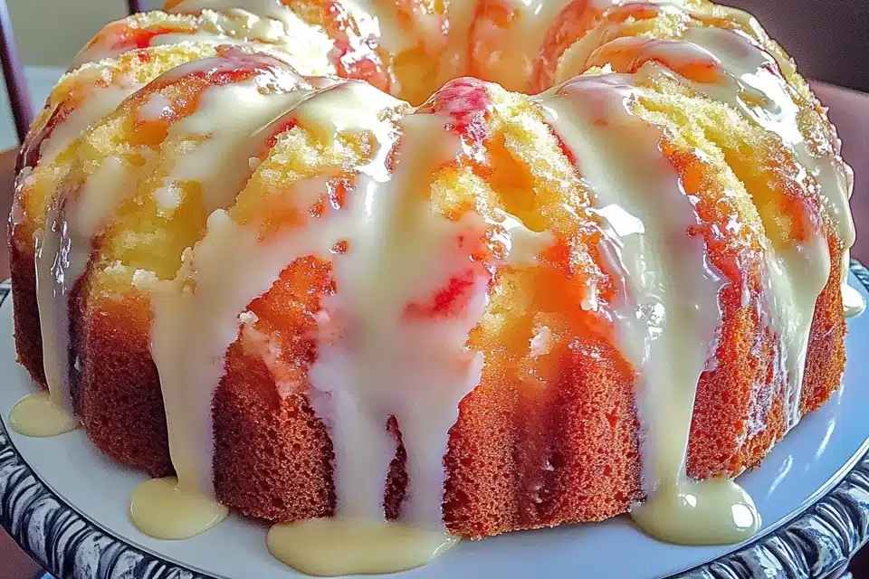 Peach Cream Cheese Pound Cake