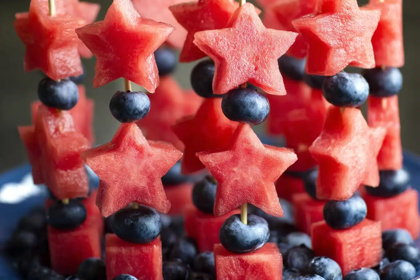 patriotic fruit kabob skewers