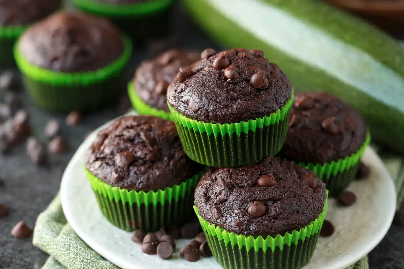 Chocolate Zucchini Muffins Chocolate Zucchini Muffins