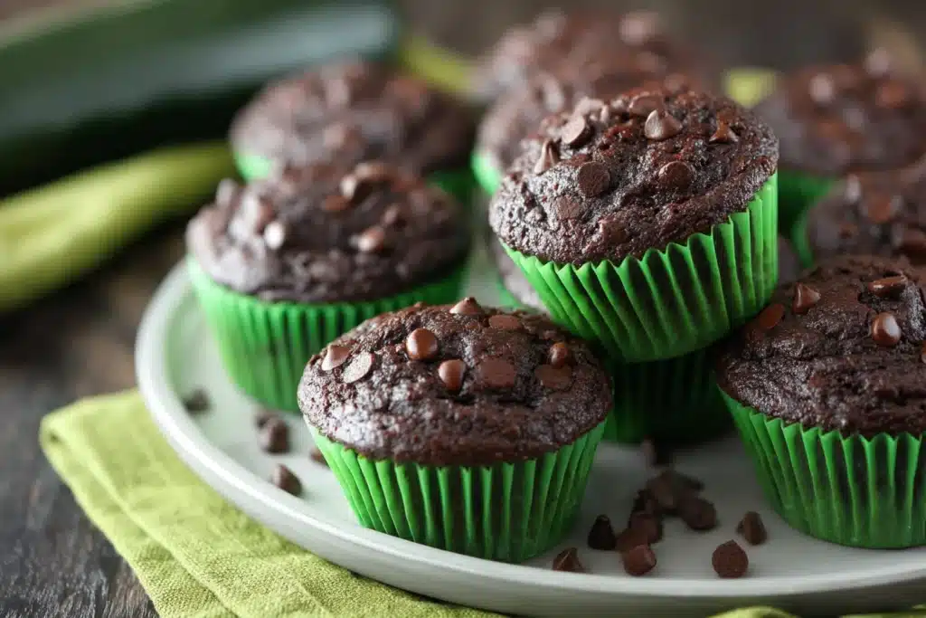 Chocolate Zucchini Muffins