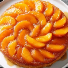 Easy Peach Cake with Fresh Peaches and Butter Crust