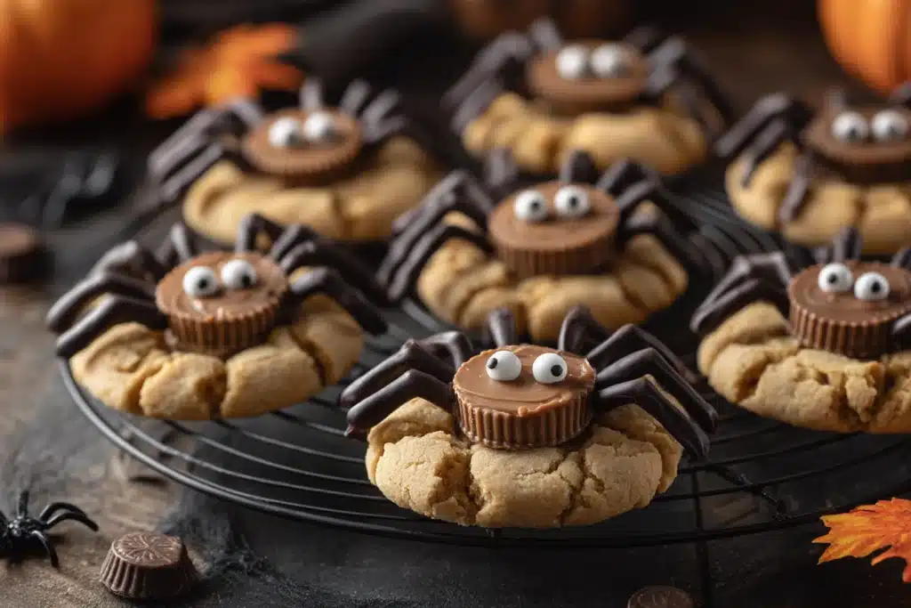 Peanut Butter Spider Cookies