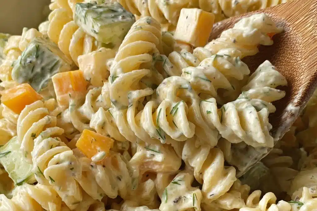 Dill Pickle Pasta Salad