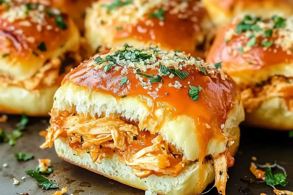 Halloween chicken parm sliders