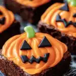 jack o' lantern brownies