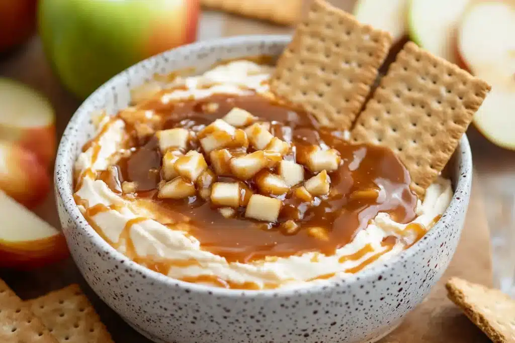 caramel apple cheesecake dip