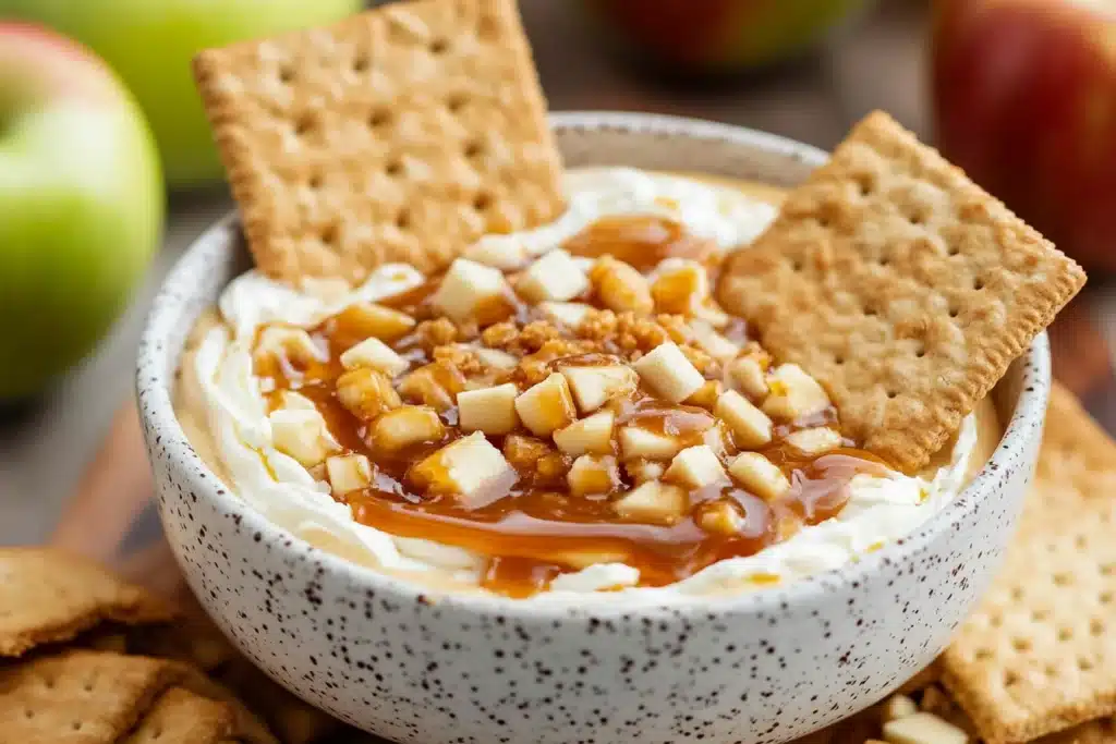 caramel apple cheesecake dip