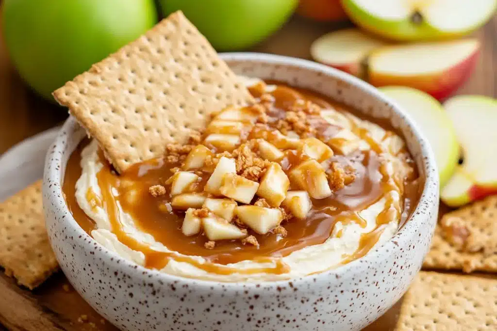 caramel apple cheesecake dip