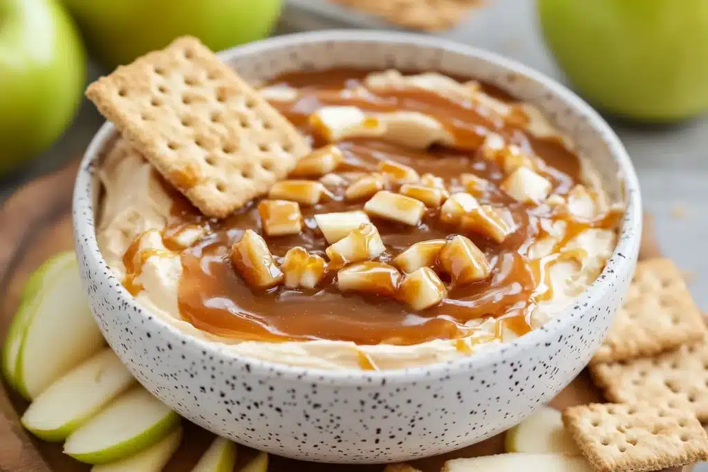 caramel apple cheesecake dip