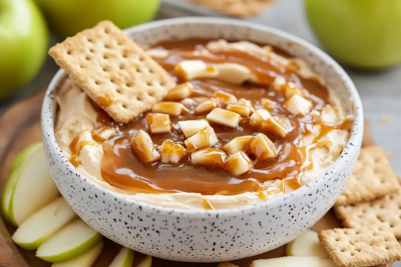 caramel apple cheesecake dip