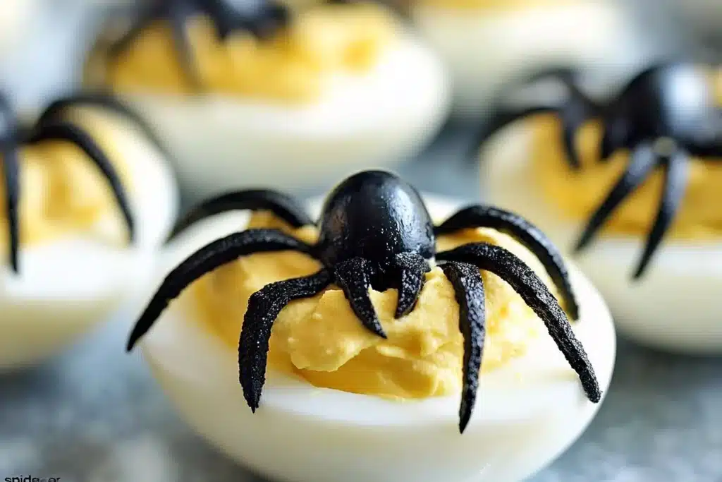Halloween deviled eggs