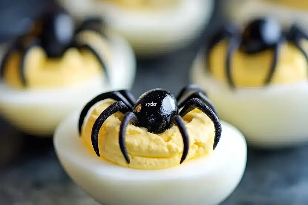 Halloween deviled eggs