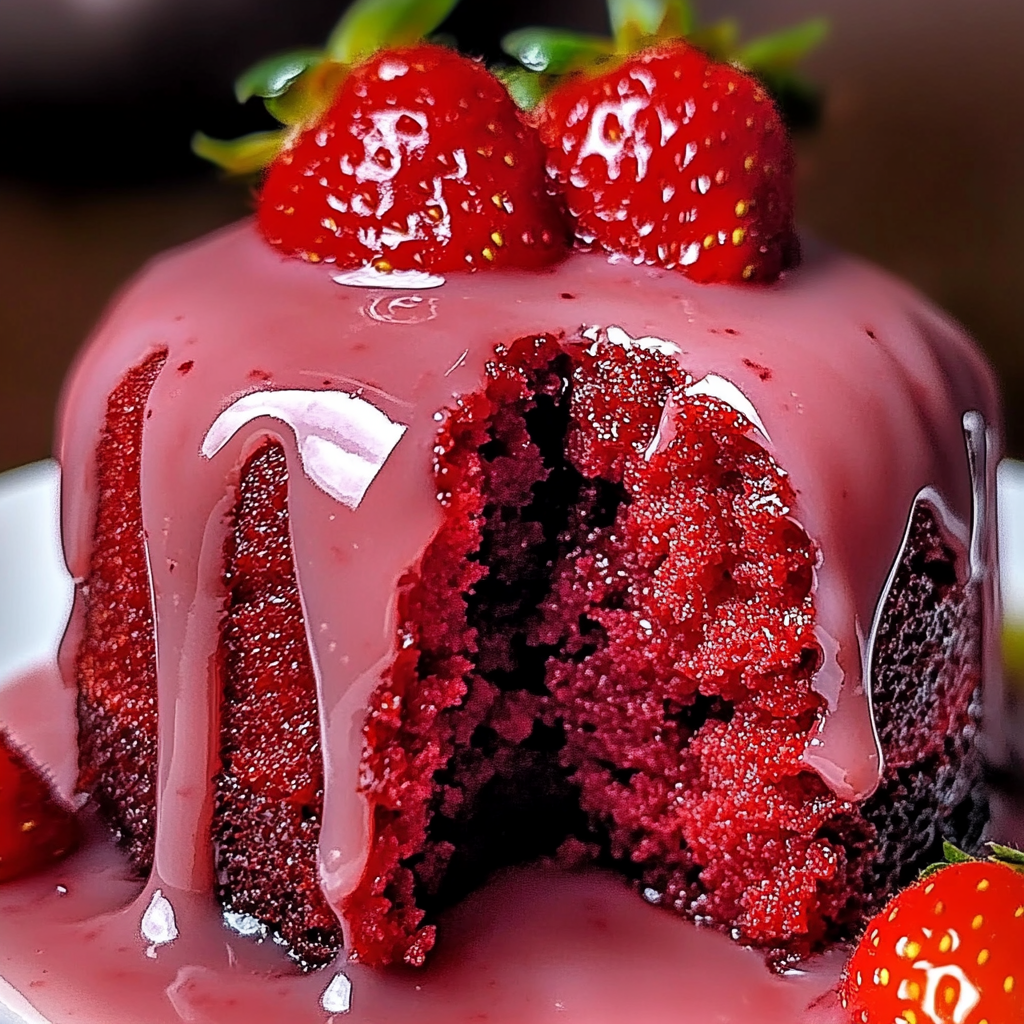 Strawberry Swirl Cake with Strawberry Glaze