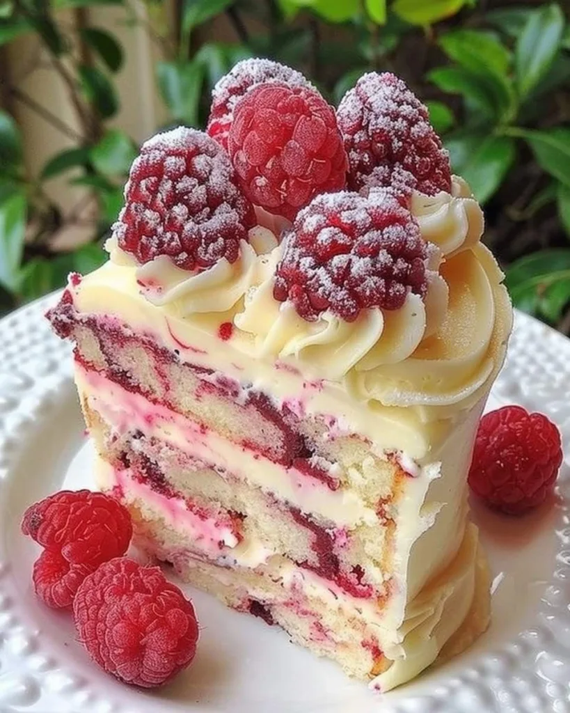 White Chocolate Raspberry Cake