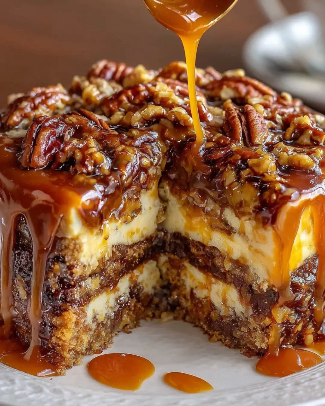 Turtle Caramel Cake