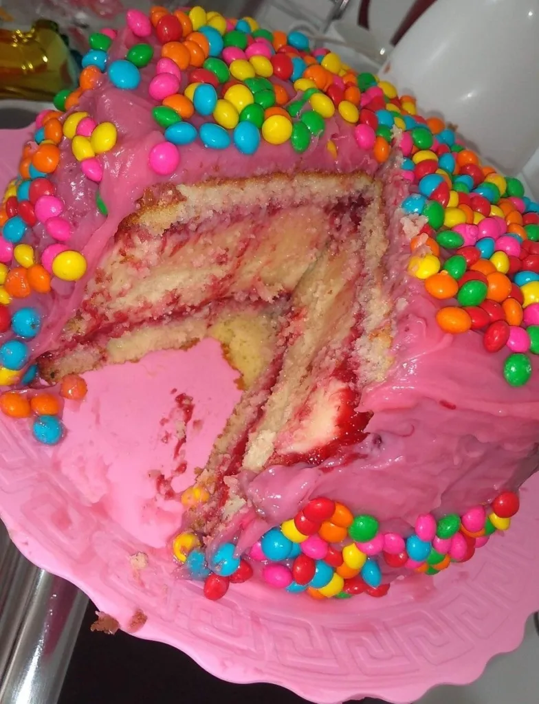 Strawberry Funfetti Layer Cake