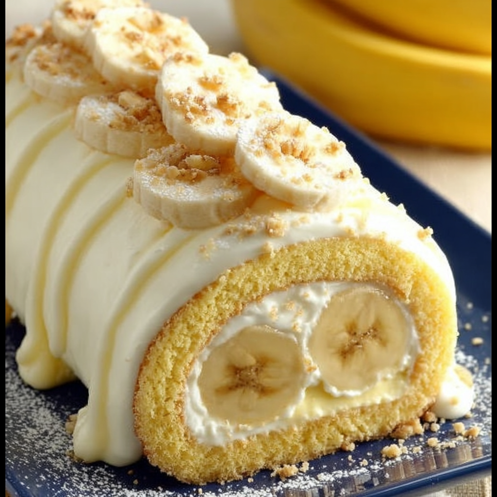 Banana Pudding Cake Roll