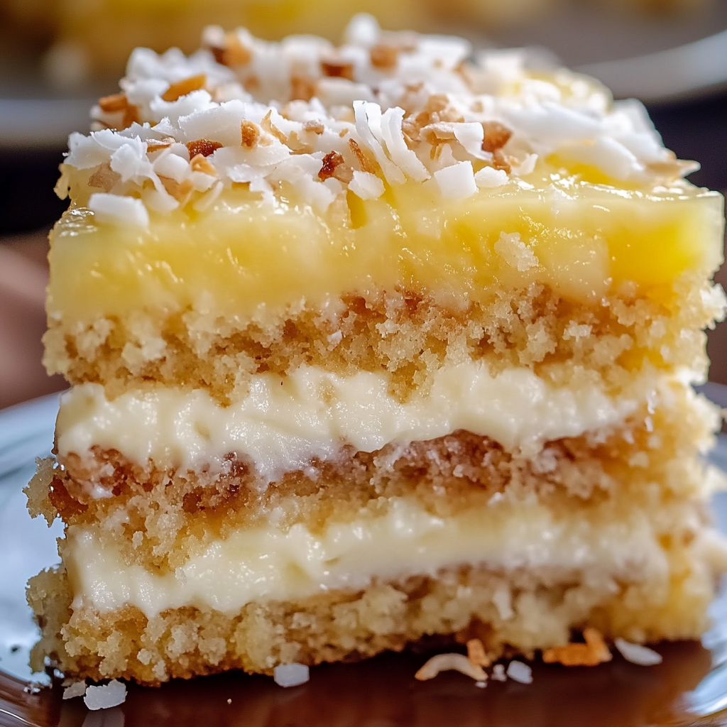 Pineapple Coconut God Bless America Cake