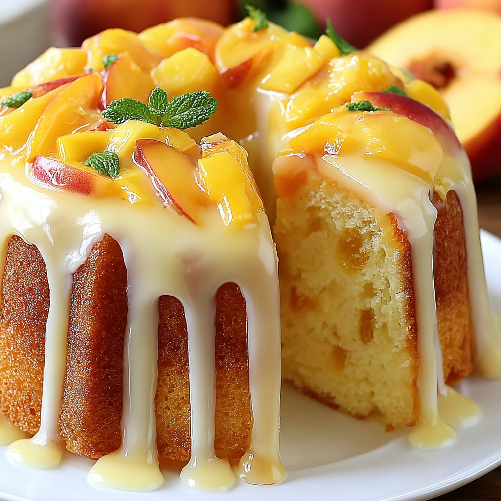Peach Buttermilk Pound Cake