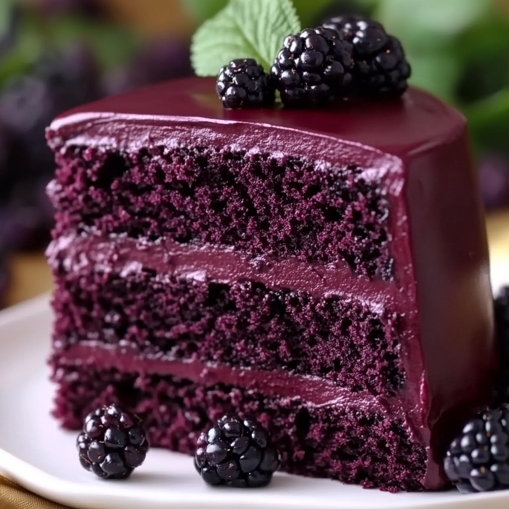 Blackberry Velvet Cake