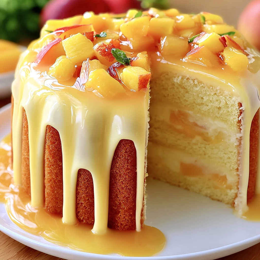 Peach Buttermilk Pound Cake