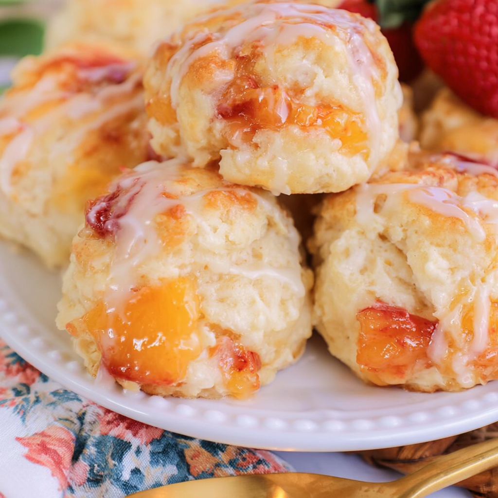 Peach Buttermilk Biscuits