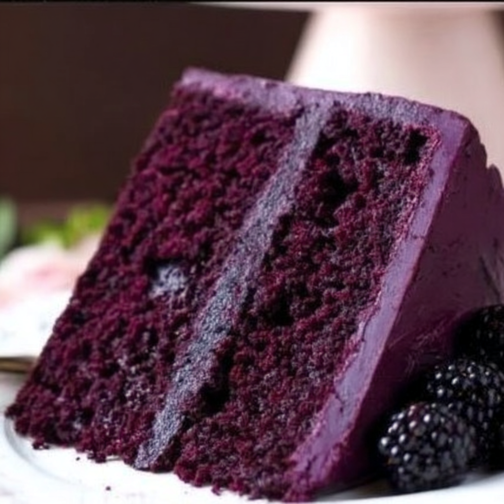 Blackberry Velvet Cake