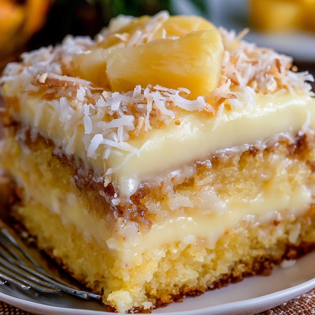 Pineapple Coconut God Bless America Cake