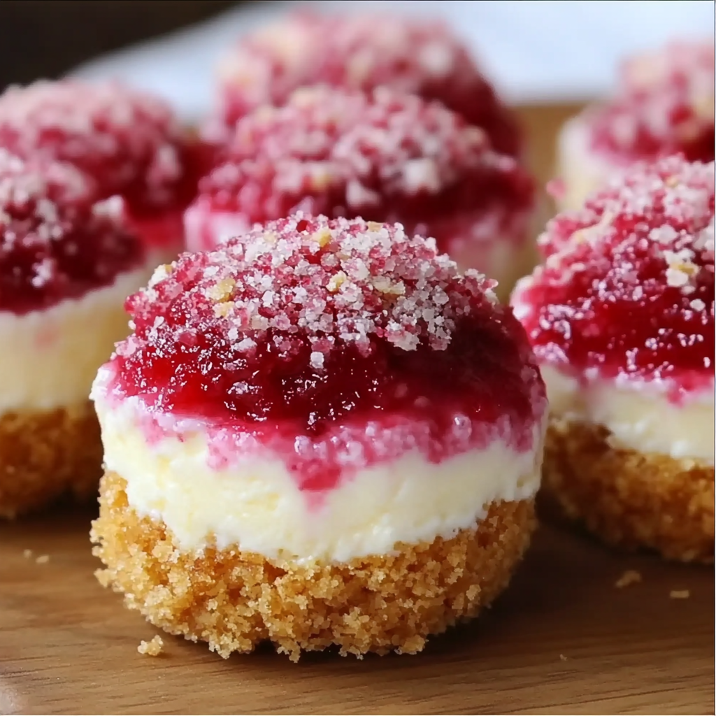 Strawberry Crunch Cheesecake Bites