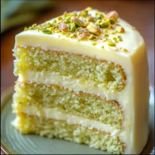 Perfect Pistachio Vanilla Cake
