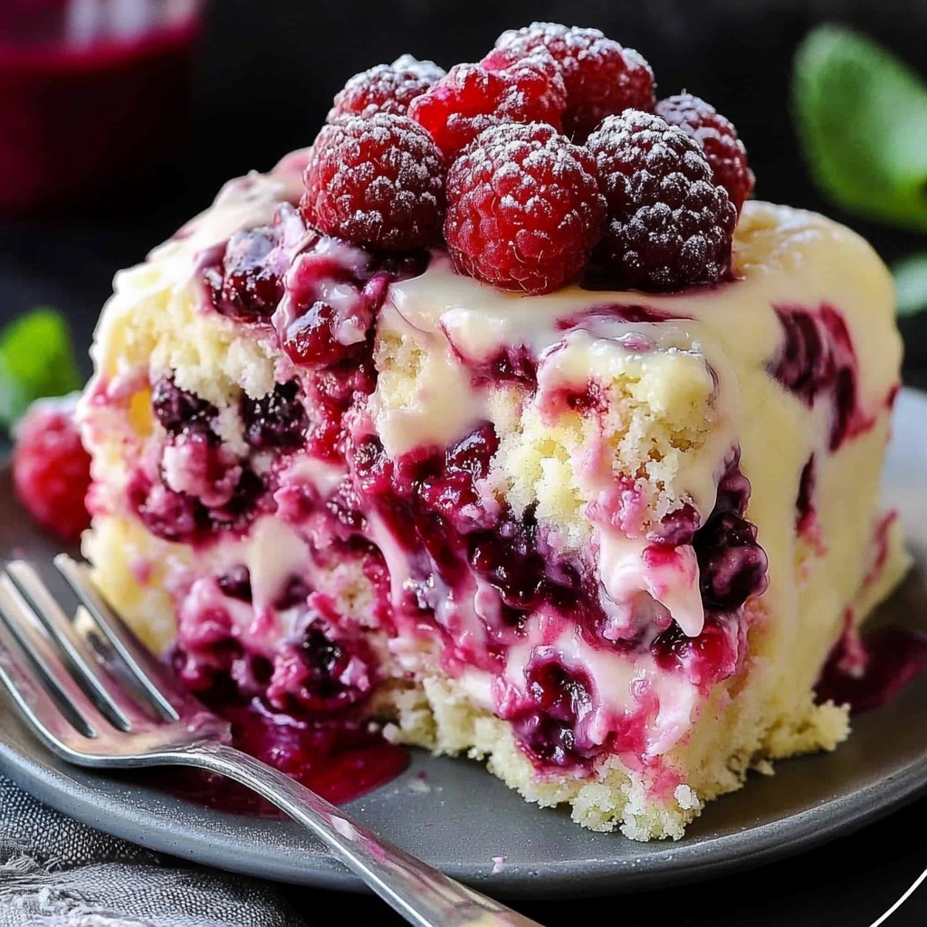 White Chocolate Raspberry Cake
