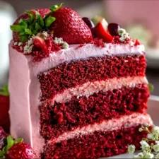 🍓🎂 Strawberry Velvet Cake