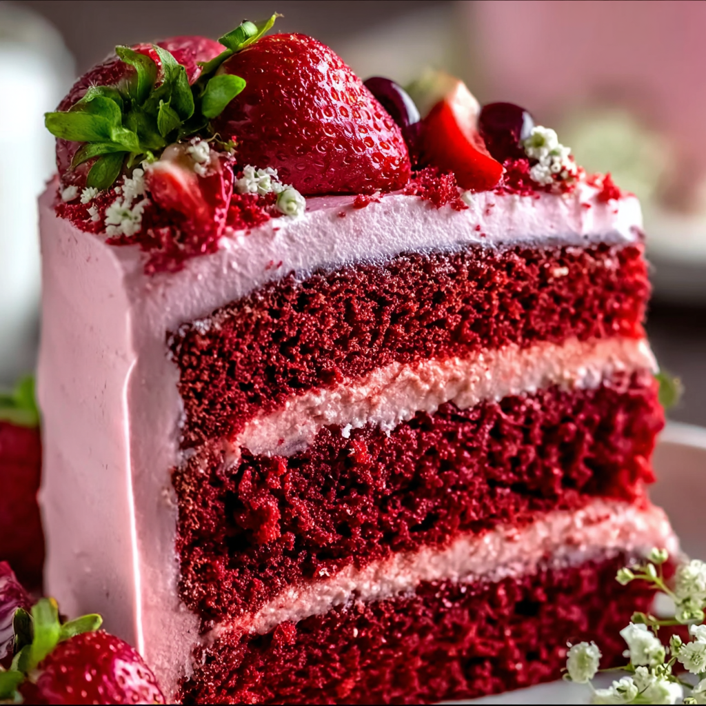 Strawberry Velvet Cake